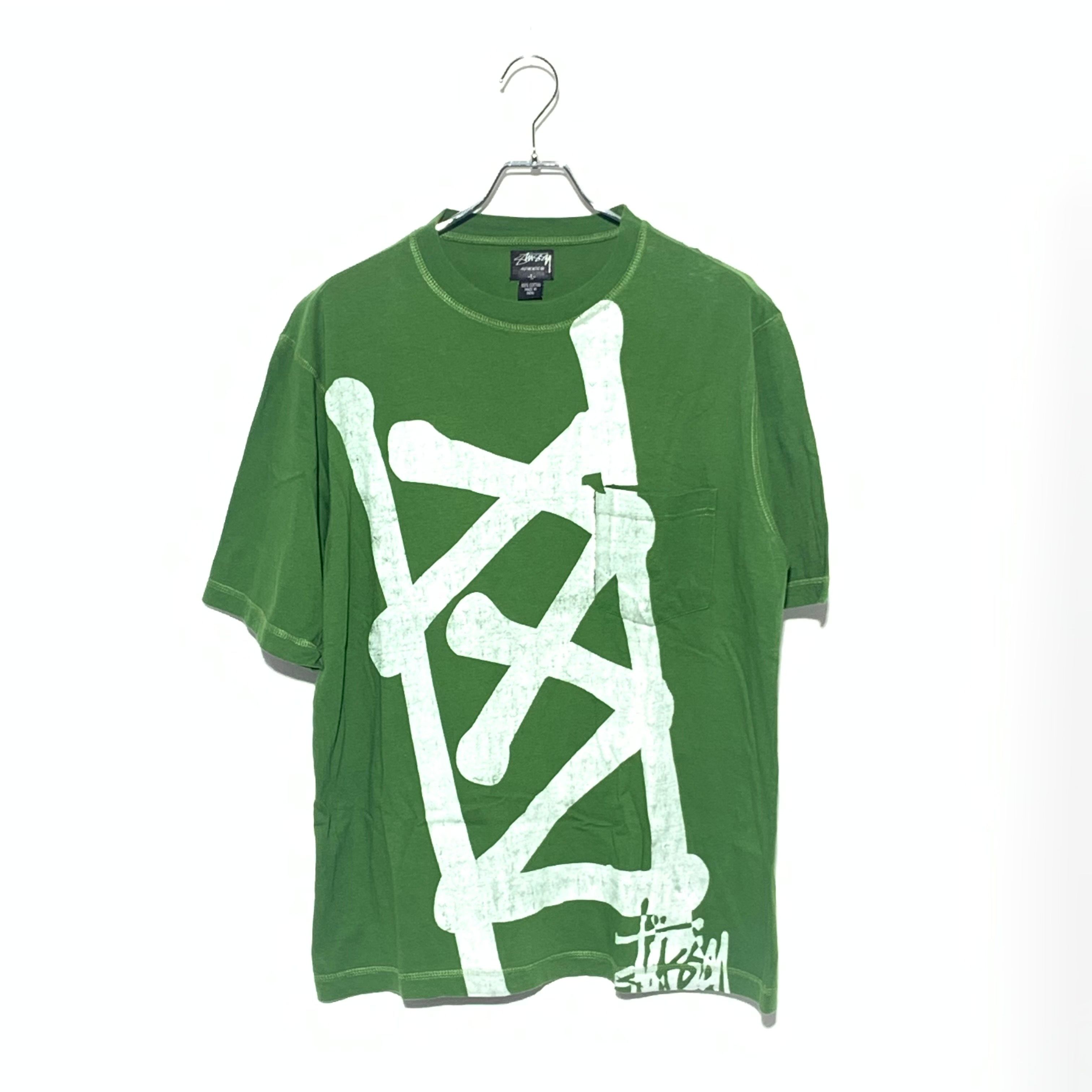 STUSSY 25anniversary large Tee Green