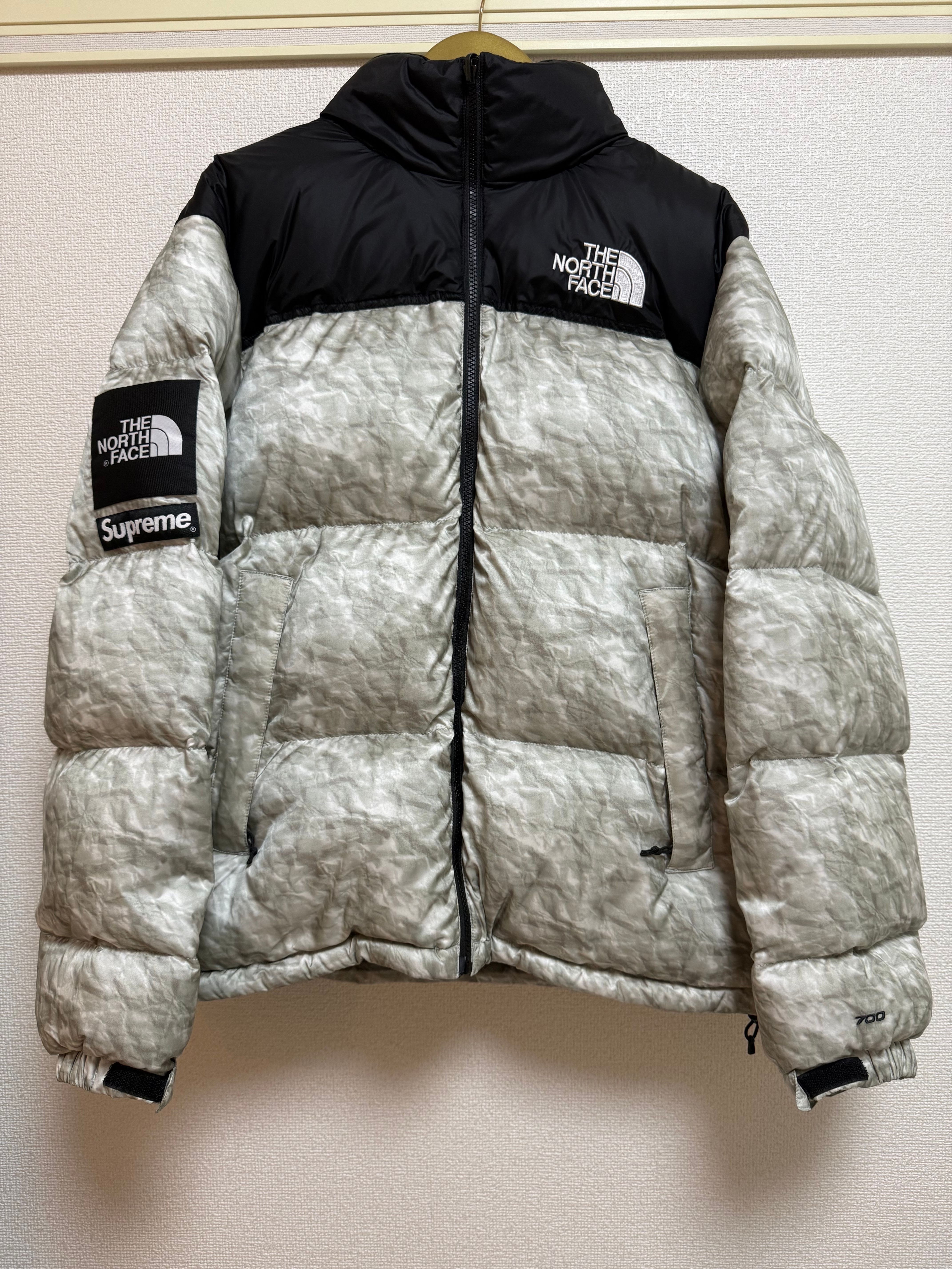 Supreme x The North Face Nuptse Jacket "White Paper Print"