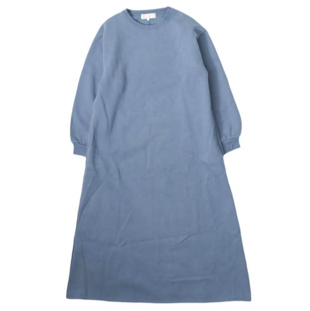 B:MING by BEAMS ビーミング バイ ビームス 23AW ワイドスリーブワンピース 93-26-0859-213 M STONE BLUE 裏起毛 スウェット ロング マキシ トップス g28150