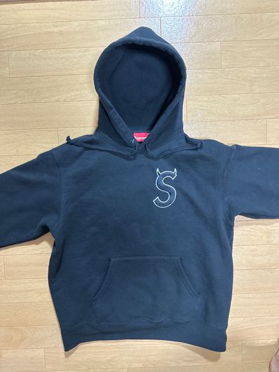 Supreme S Logo Hooded Sweatshirt "Black" (22FW)