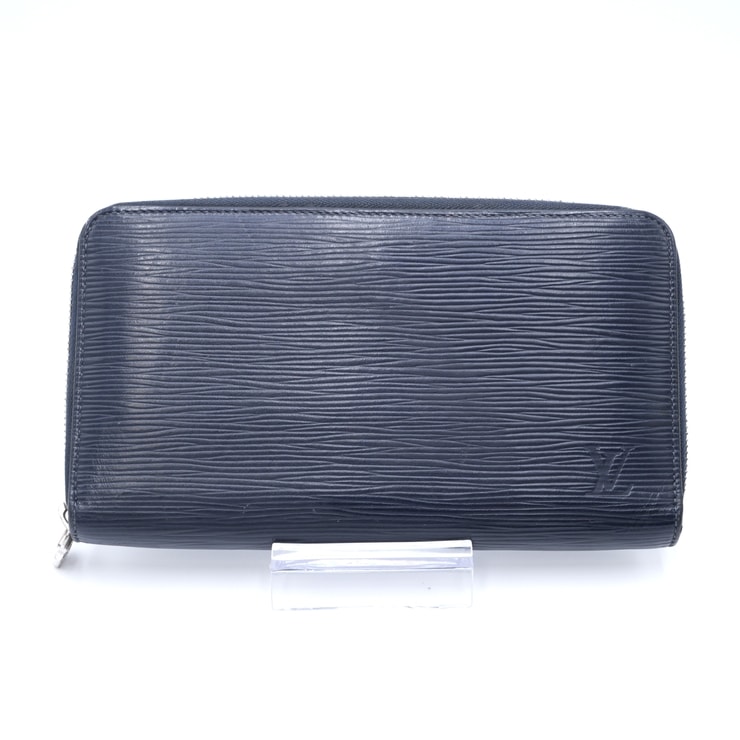 LOUIS VUITTON(ルイ・ヴィトン)ジッピーウォレット エピ 長財布 ラウンドファスナー アンディゴブルー ネイビー レザー シルバー金具 M61873 メンズ レディース【中古】