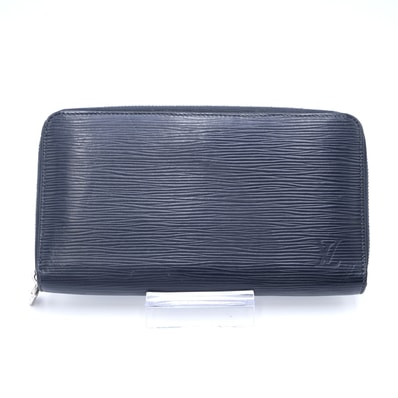 LOUIS VUITTON(ルイ・ヴィトン)ジッピーウォレット エピ 長財布 ラウンドファスナー アンディゴブルー ネイビー レザー シルバー金具 M61873 メンズ レディース【中古】