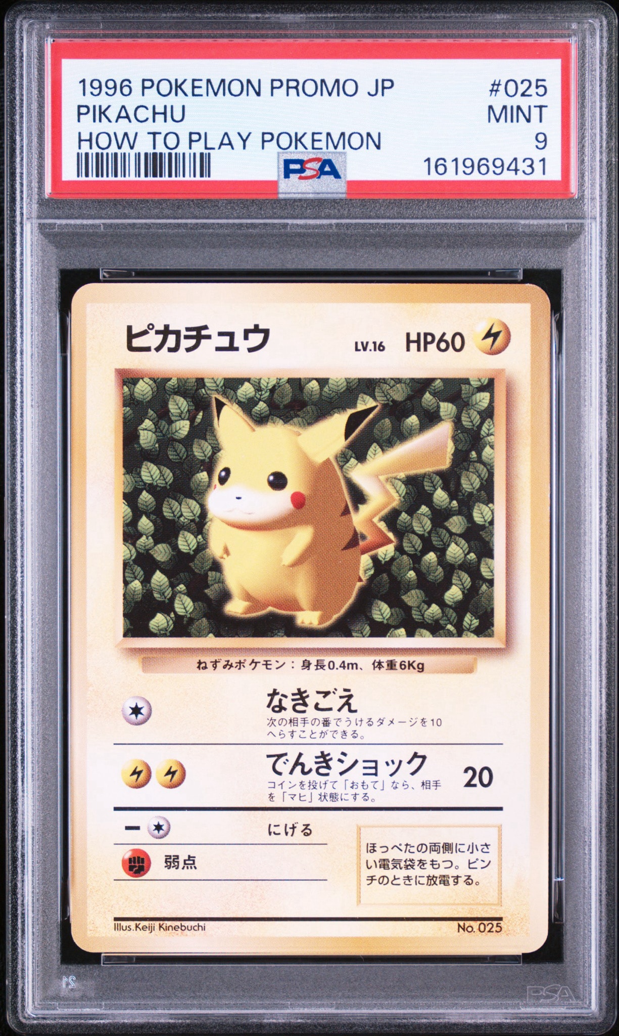 ピカチュウ P : 旧裏 (※ 光沢なし) [PMCG-P No.025](プロモーションカード「すぐわかるポケモンカードの遊びかた」)