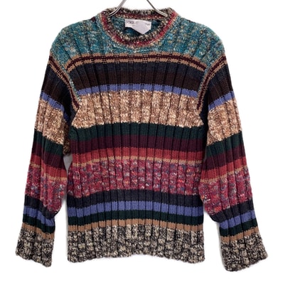 ドルチェアンドガッバーナ ボーダー アンゴラウール ニットセーター/ 46