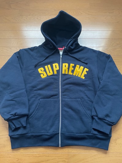 Supreme Arc Thermal Zip Up Hooded Sweatshirt "Navy"