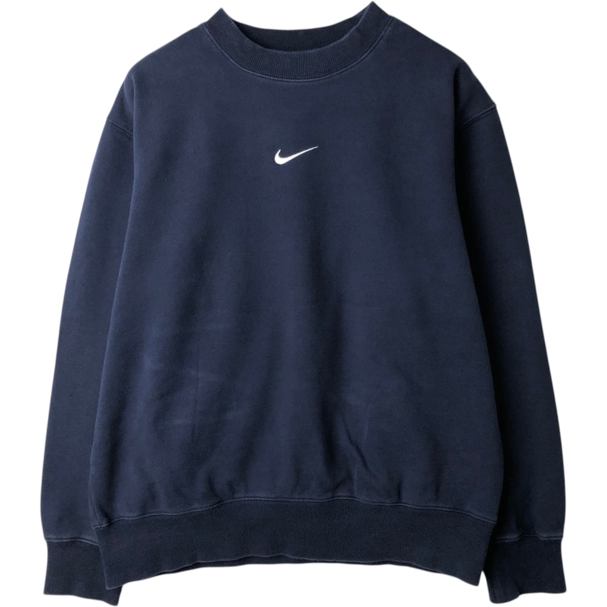 古着 ナイキ NIKE ワンポイント センターロゴ スウェットシャツ トレーナー メンズM相当/eaa629550