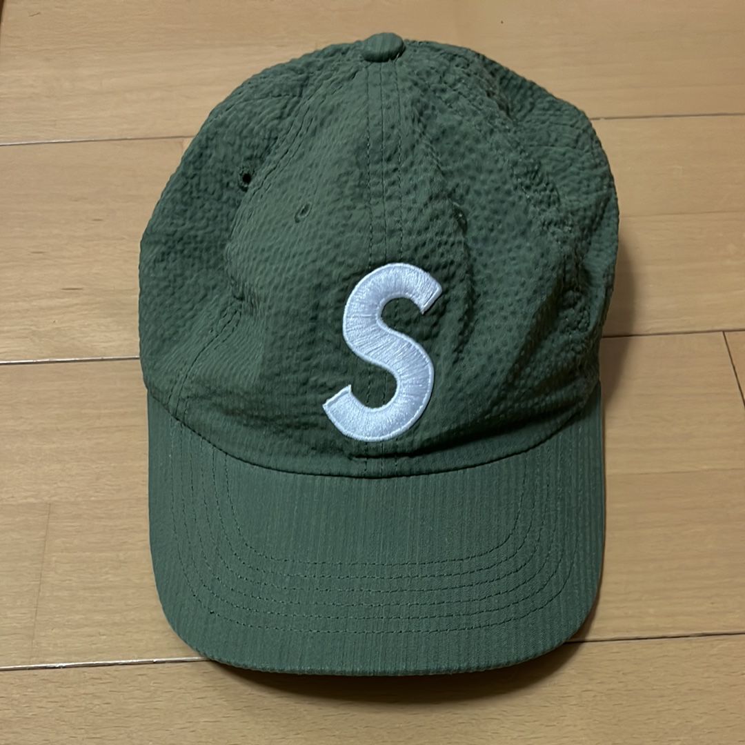 Supreme Seersucker S Logo 6-Panel "Green"