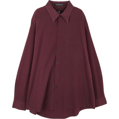 古着 90~00年代 カルバンクライン Calvin klein 長袖 コットンストライプシャツ メンズXL相当/eaa625228
