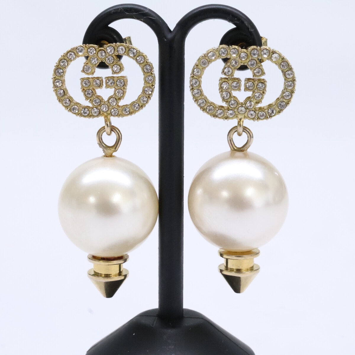 グッチ インターロッキングG ラインストーン イミテーションパール