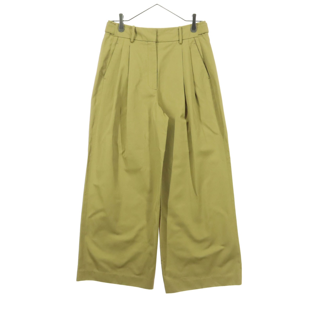 ZARA ザラ タック センタープレス ワイドパンツ S ベージュ