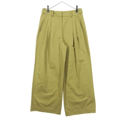 ZARA ザラ タック センタープレス ワイドパンツ S ベージュ