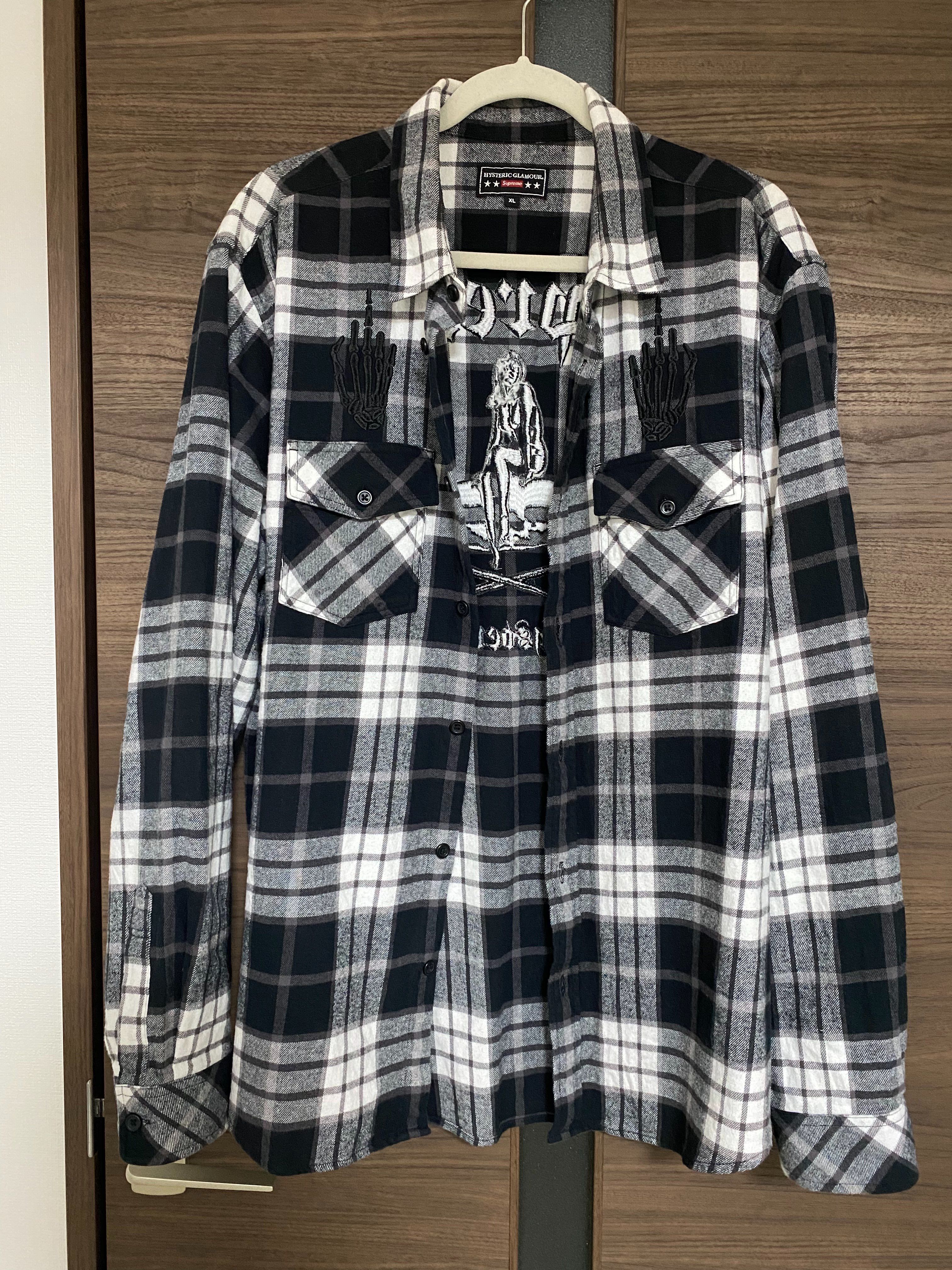 Supreme x HYSTERIC GLAMOUR Plaid Flannel Shirt "Black"