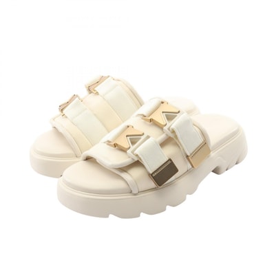 ボッテガヴェネタ BOTTEGA VENETA FLASH フラッシュ サンダル 靴 レザー ナイロン メンズ ホワイト系 【中古】