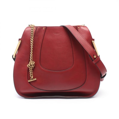 クロエ Chloe HAYLEY ヘイリー ショルダーバッグ バッグ レザー レディース レッド系 【中古】