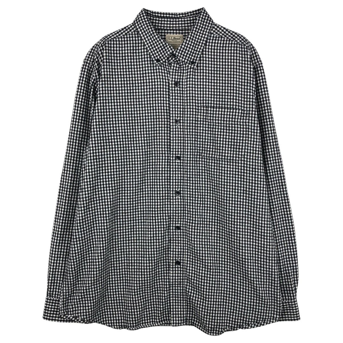 古着 エルエルビーン L.L.Bean TRADITIONAL FIT ギンガムチェック 長袖 ボタンダウン フランネルチェックシャツ メンズL相当/eaa609716