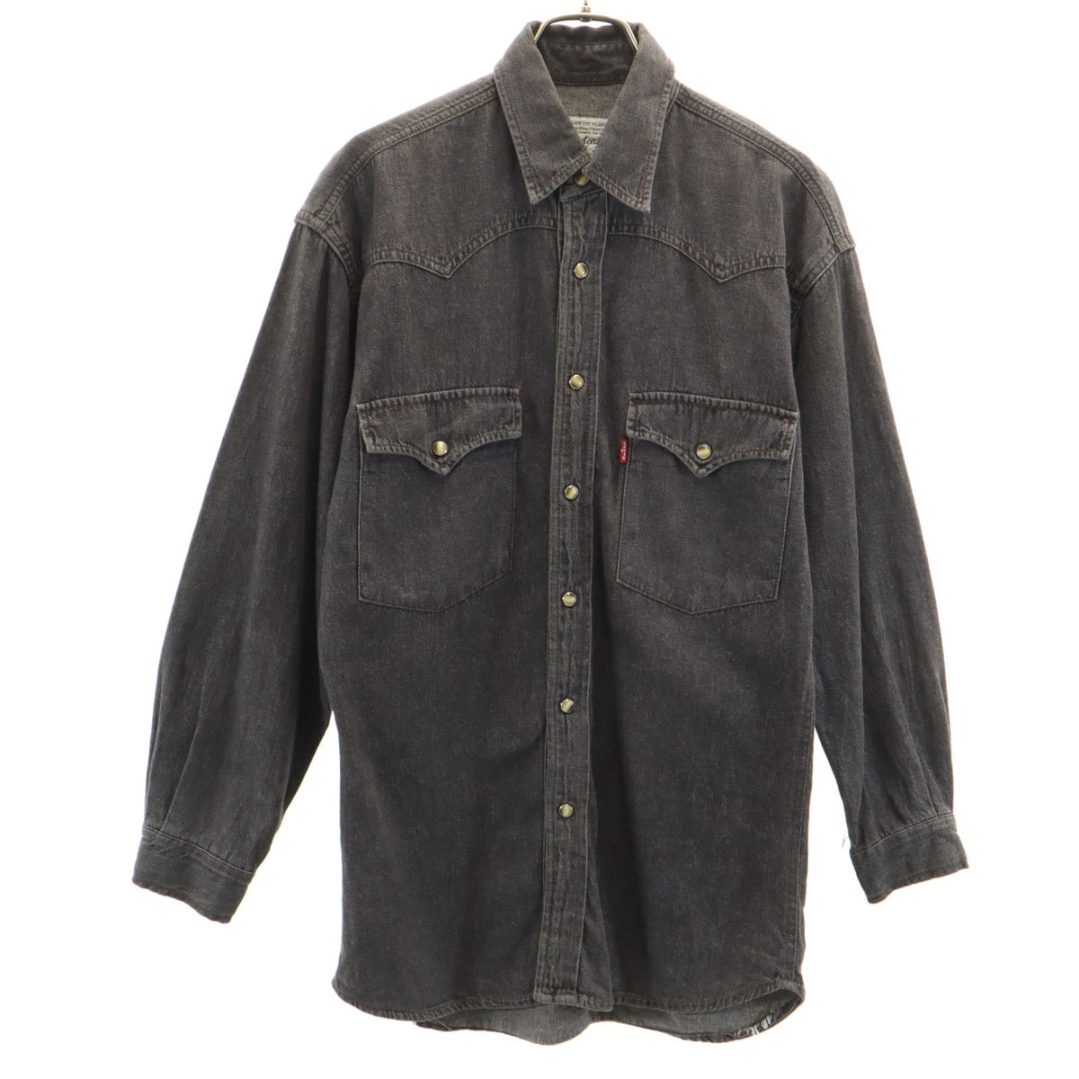 Levi's リーバイス ポルトガル製 長袖 デニム ウエスタンシャツ S グレー系
