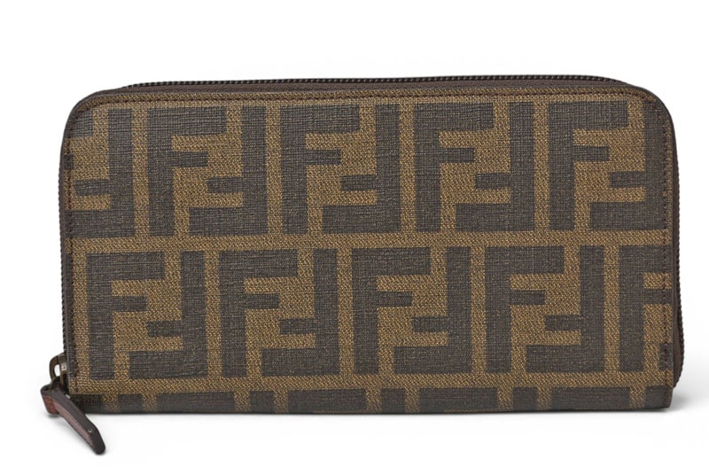 フェンディ FENDI ラウンドファスナー 長財布 ツールデザインプリント ズッカ柄 PVC ブラウン系 7M0210 中古 新入荷 OBB0560 other - フェンディ FENDI ラウンドファスナー 長財布 ツールデザイン