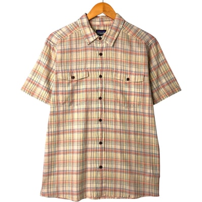 古着 パタゴニア Patagonia バックステップシャツ 53139SP16 半袖 コットン チェックシャツ ボックスシャツ メンズM相当/eaa576932