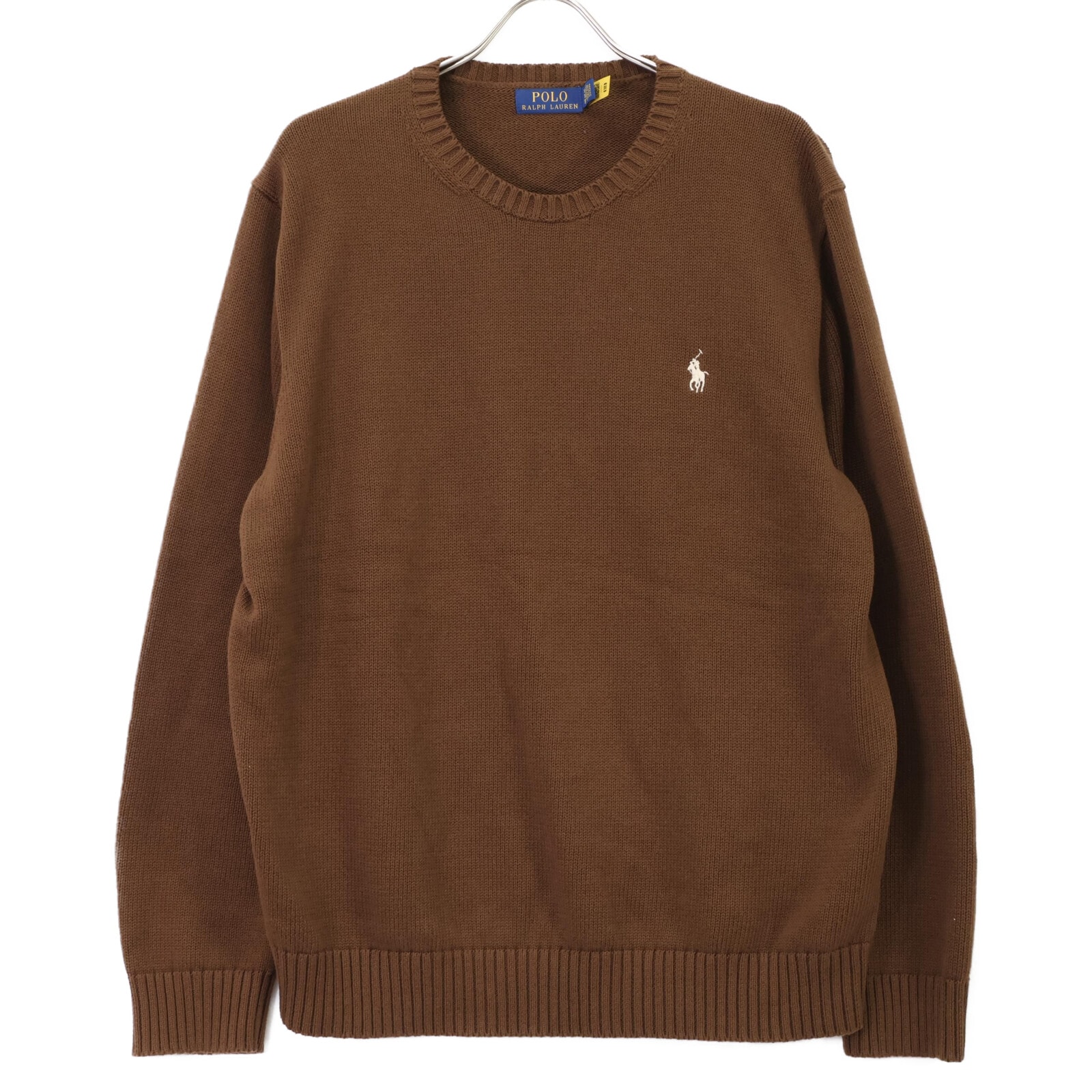 ポロ ラルフローレン 【美品/国内正規/25年製】710884460028  ロゴ刺繍 ニットセーター XL