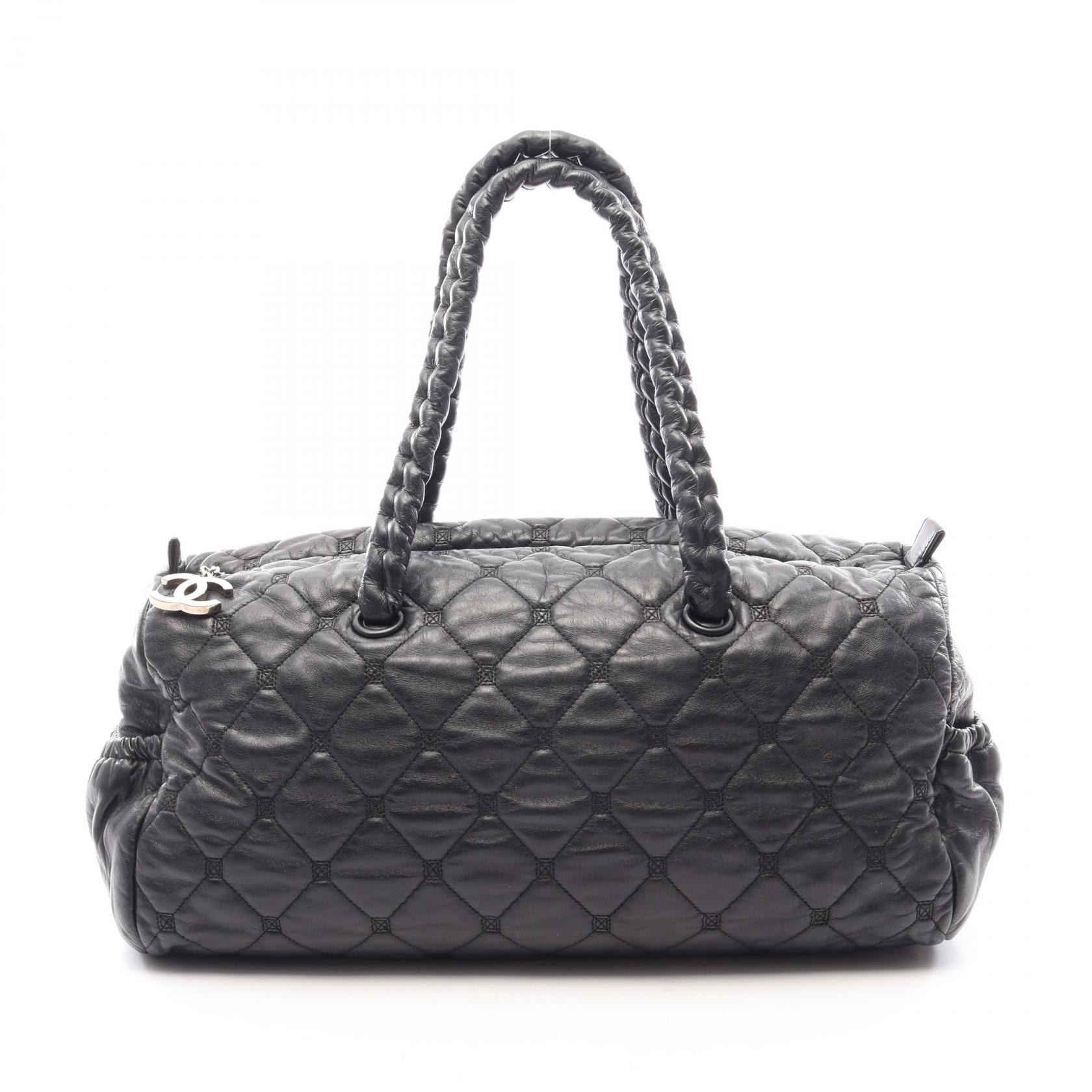 シャネル CHANEL マトラッセ ボストンバッグ バッグ レザー レディース ブラック系 【中古】