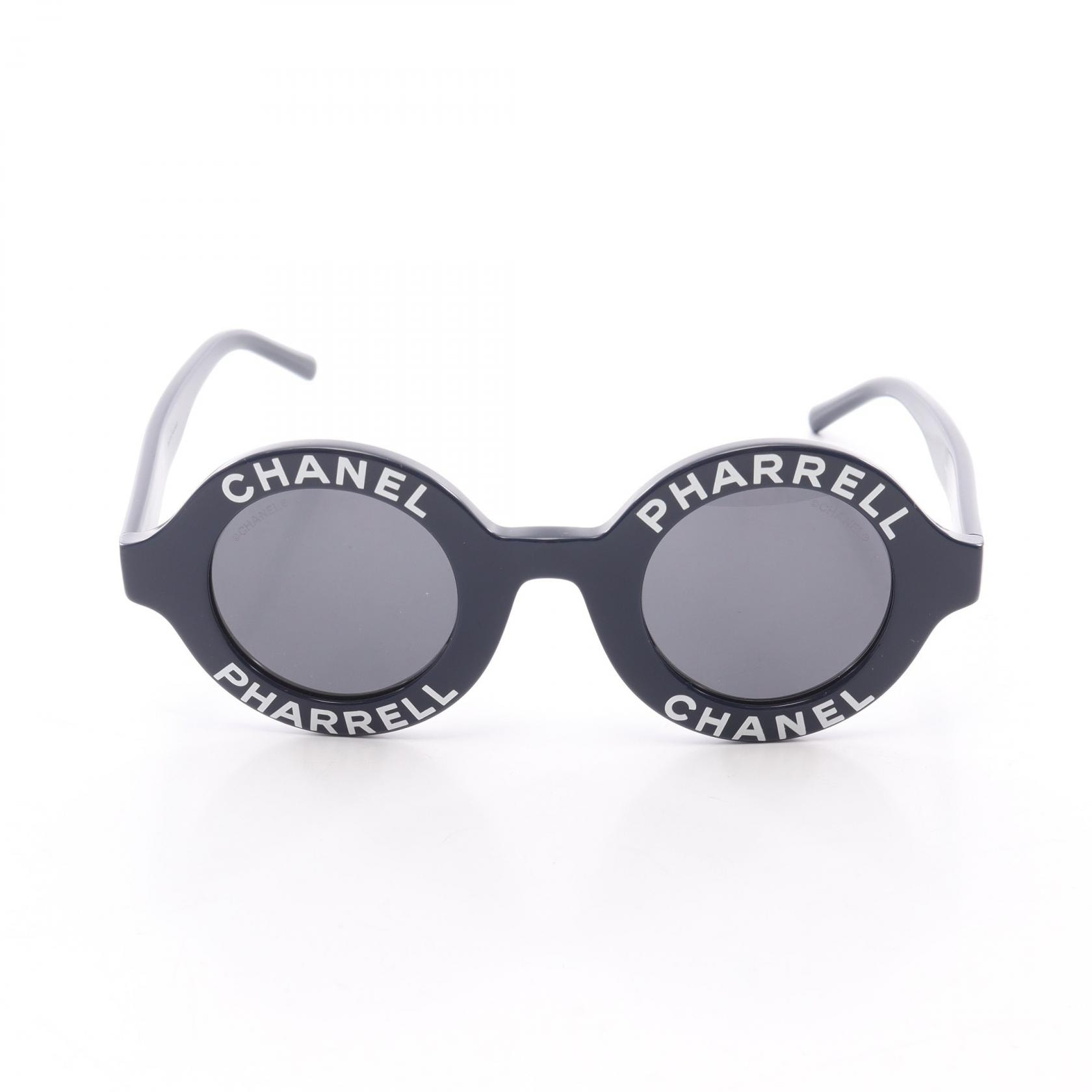 シャネル CHANEL CHANEL × PHARRELL サングラス 衣料品 プラスチック メンズ レディース ネイビー系 / ホワイト系 【中古】
