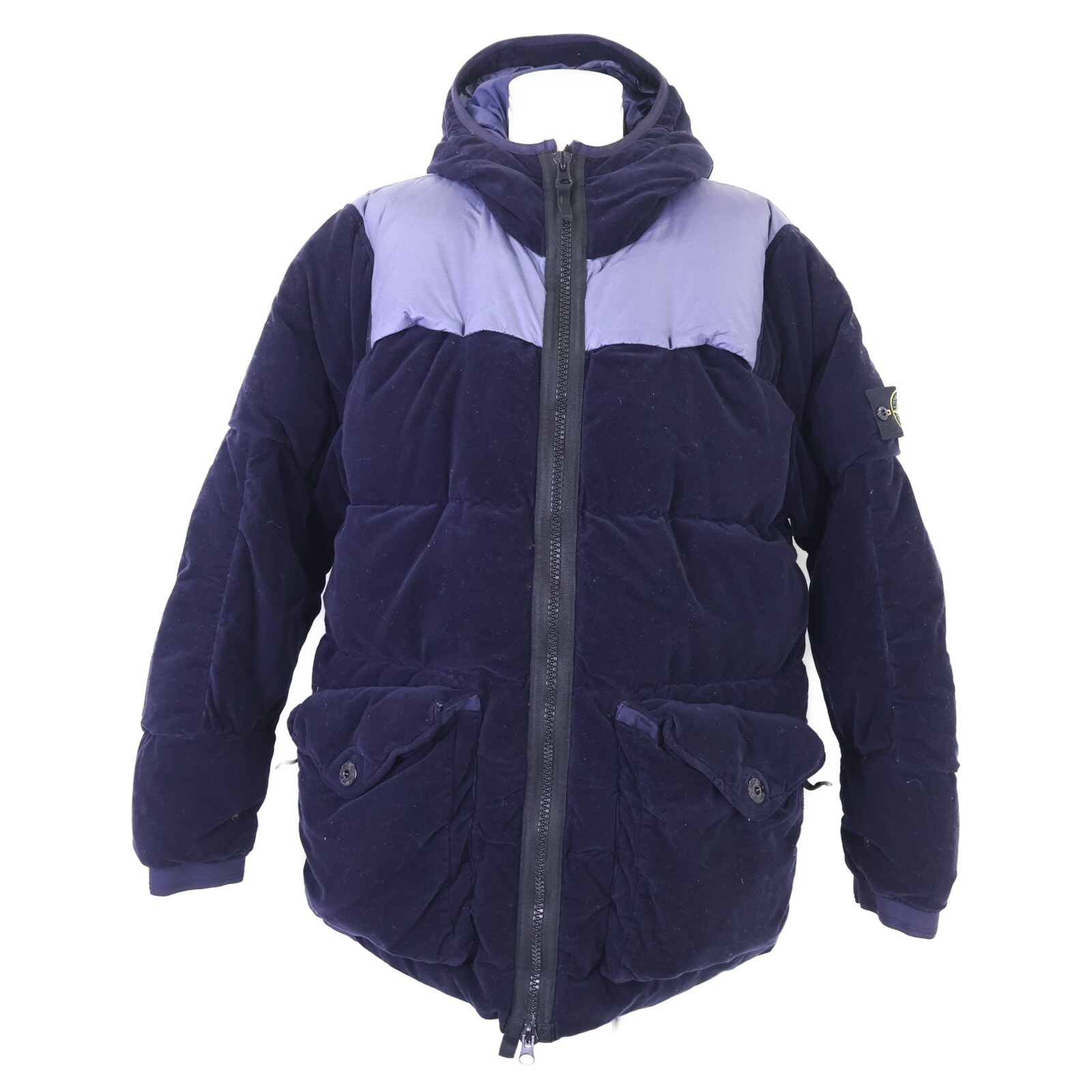 ストーンアイランド 【美品/国内正規】691544125 COTTON VELVET DOWN-TC WITH REVERSE LAMY FLOCK グローブ付 ダウンジャケット XL