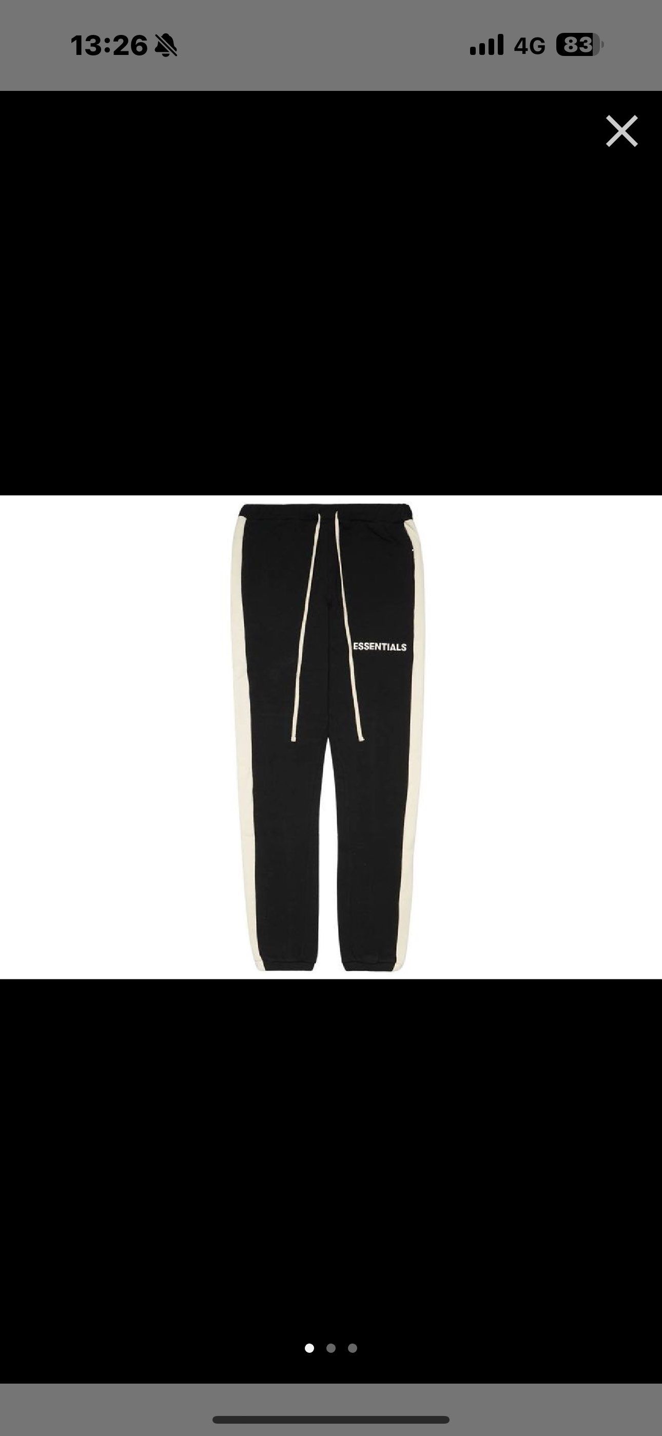 FEAR OF GOD Essentials Side Stripe Sweatpants "Black"