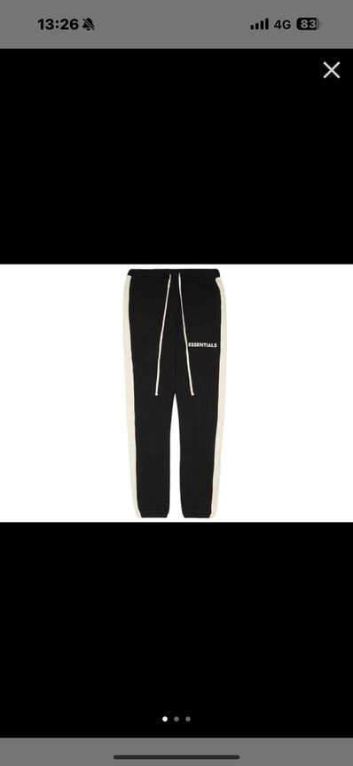 FEAR OF GOD Essentials Side Stripe Sweatpants "Black"