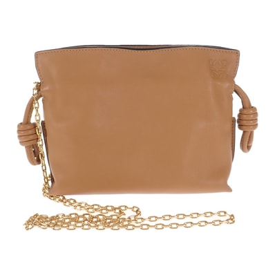 ロエベ LOEWE フラメンコクラッチ ナノ A411FC6X01 2WAYバッグ ショルダーバッグ カーフ ウォームデザート レディース【中古】【Aランク】