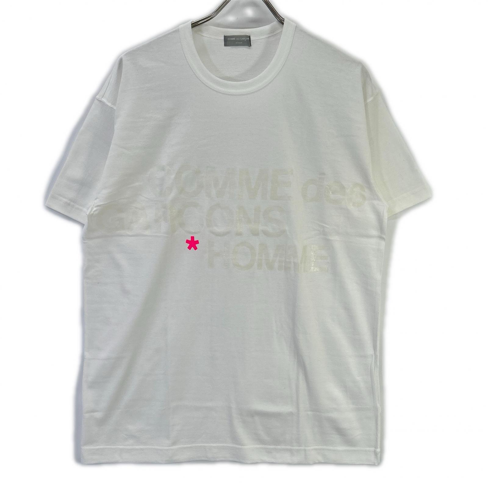 コムデギャルソンオム 90s 田中オム HT-020500 ポイントカラーロゴ クルーネックTシャツ 表記なし