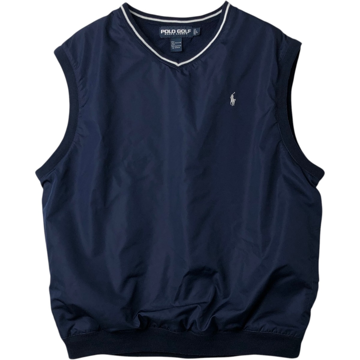 古着 90~00年代 ラルフローレン Ralph Lauren POLO GOLF ポロゴルフ プルオーバー Vネック ウォームアップベスト メンズL相当 ヴィンテージ/eaa633478