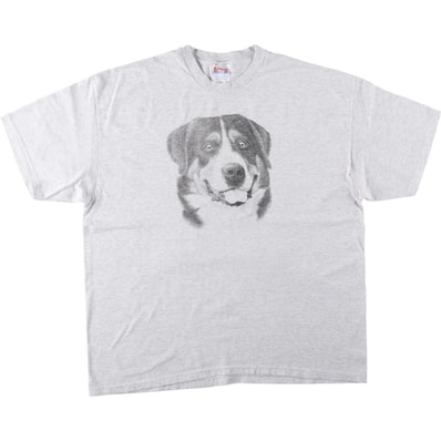 古着 90年代 ヘインズ Hanes HEAVYWEIGHT 50/50 犬柄 アニマルTシャツ メンズXL相当 ヴィンテージ/eaa659511