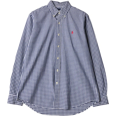 古着 ラルフローレン Ralph Lauren ギンガムチェック 長袖 ボタンダウンチェックシャツ メンズM相当/eaa650138