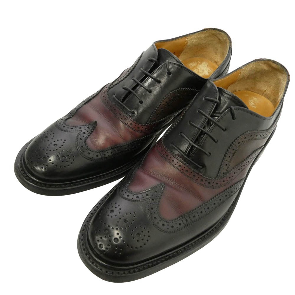 Salvatore Ferragamo サルヴァトーレフェラガモ ウィング チップ レザー ドレス シューズ 革靴 マルチカラー系 10【中古】