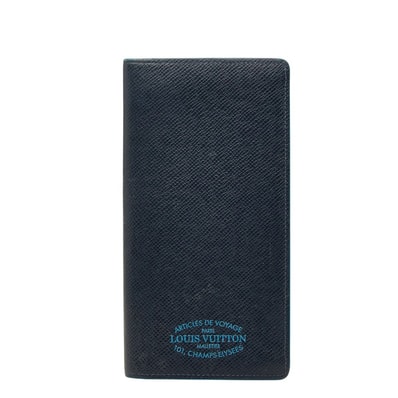 ルイ ヴィトン タイガ ポルトフォイユ ブラザNM 長財布 M30387 ブルーマリーヌ ブルー レザー メンズ LOUIS VUITTON 【中古】