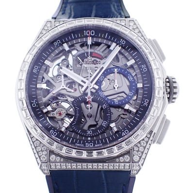 ZENITH ゼニス デファイ エルプリメロ21 フルダイヤモンド バケットダイヤ メンズ 腕時計