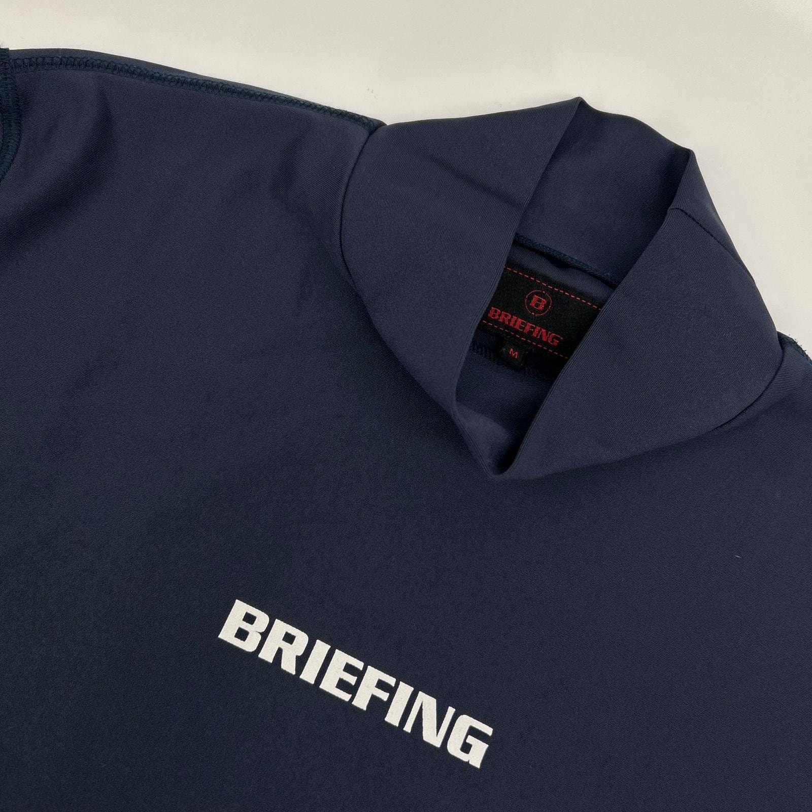 BRIEFING ブリーフィング BRG213M24 ネイビー リラックスフィット ハイネック カットソー M B (目立った傷や汚れなし)】ブリーフィング BRG213M24 ネイビー