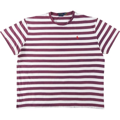 古着 ラルフローレン Ralph Lauren POLO RALPH LAUREN CLASSIC FIT 半袖 ボーダーTシャツ メンズXL相当/eaa642001