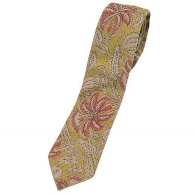 Engineered Garments エンジニアードガーメンツ 25SS アメリカ製 Neck Tie - Floral Printed Corduroy フローラルプリント コーデュロイネクタイ KHAKI g26544