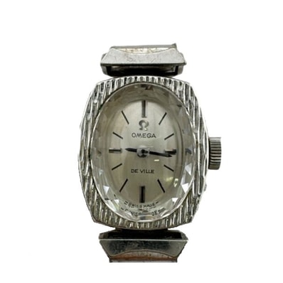 オメガ OMEGA 腕時計 ヴィンテージ カットガラス 手巻き アンティーク シルバー
