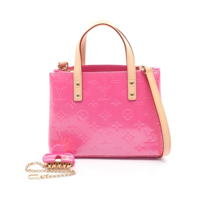 ルイ・ヴィトン LOUIS VUITTON リードPM ハンドバッグ バッグ レザー ヴェルニ レディース ピンク系 ネオンピンク M24028 【中古】