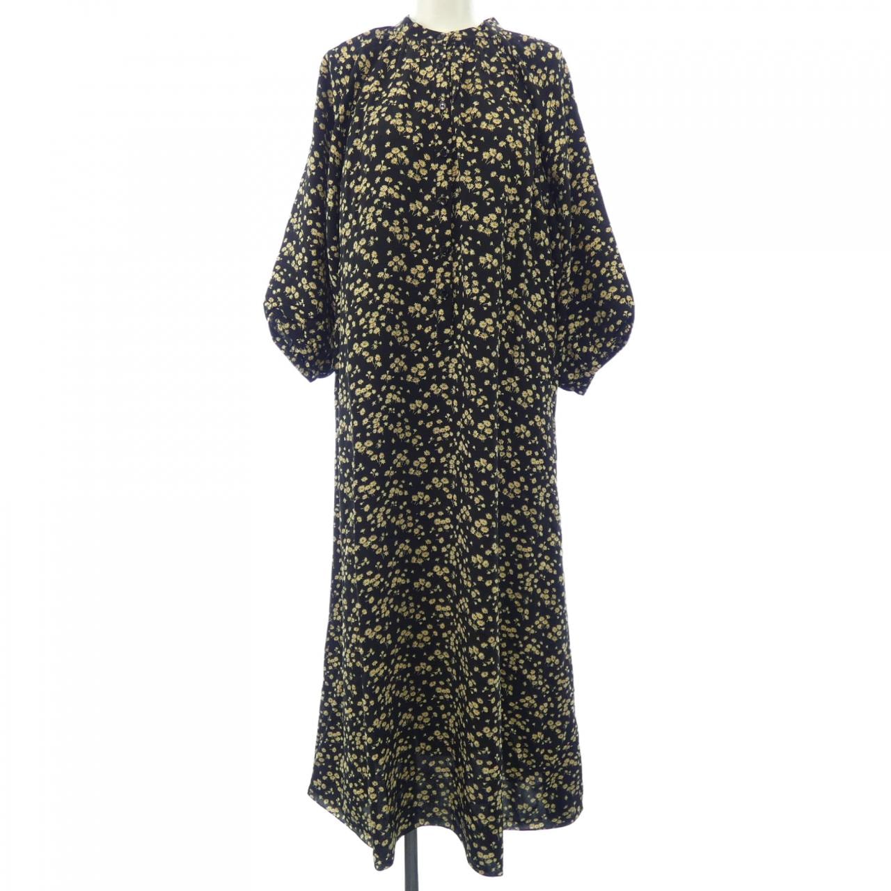 セリーヌ CELINE フォークボタンプラケット付きミディドレス 2R091564D ワンピース