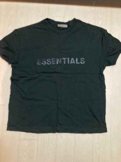 FEAR OF GOD ESSENTIALS 3D Silicon Applique Boxy T-Shirt "Black"