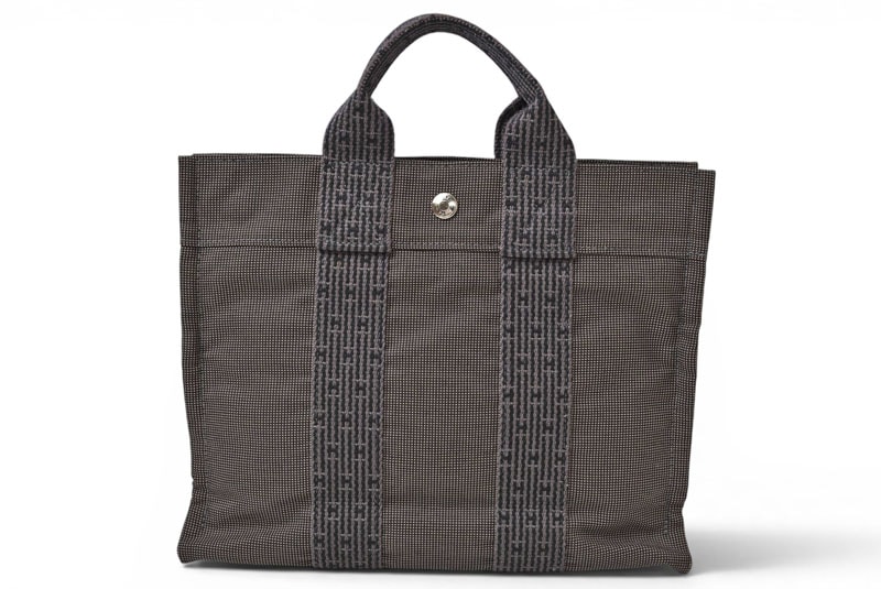 エルメス トートバッグ HERMES エールラインPM バッグ キャンバス グレー【中古】