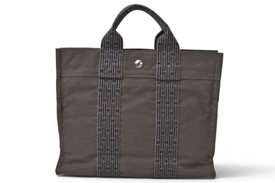 エルメス トートバッグ HERMES エールラインPM バッグ キャンバス グレー【中古】