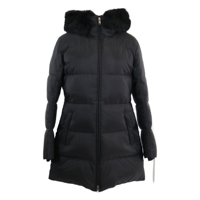 プラダ 【国内正規】29E117 トライアングルロゴ ファー付フーディダウン 40