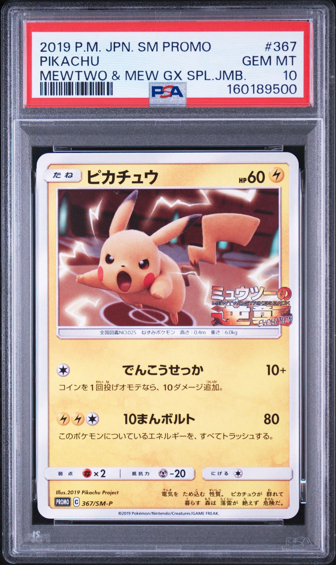 ピカチュウ P [SM-P 367](プロモーションカード「スペシャルジャンボカードパック ミュウツー&ミュウGX」)