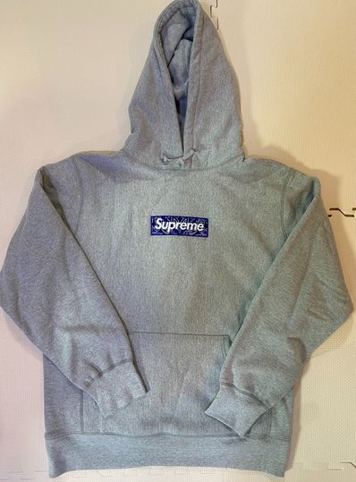 Supreme Bandana Box Logo Hooded Sweatshirt "Grey"