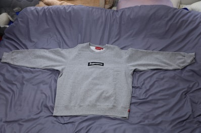 Supreme Box Logo Crewneck "Heather Grey" (22FW)