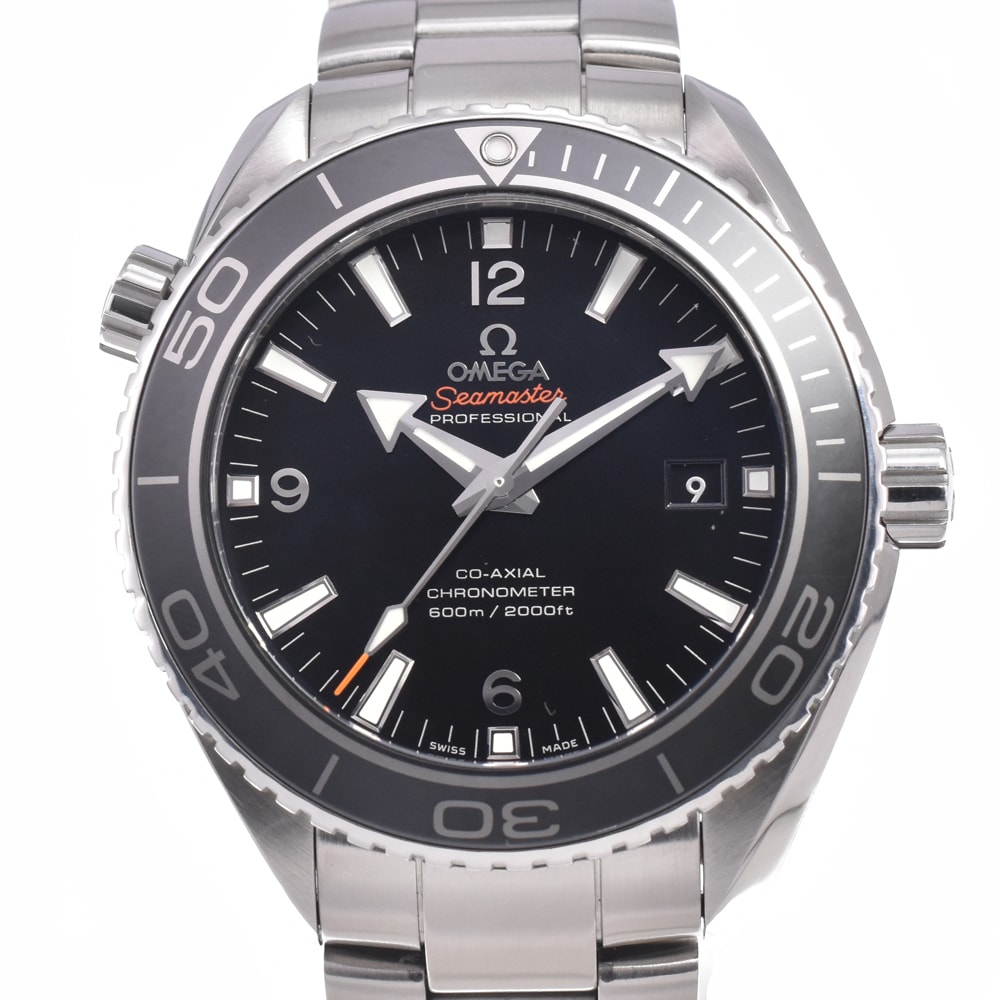 オメガ OMEGA 232.30.46.21.01.001 シーマスター プラネットオーシャン ブラック 自動巻き メンズ 美品 保証書付き 腕時計 J#150488